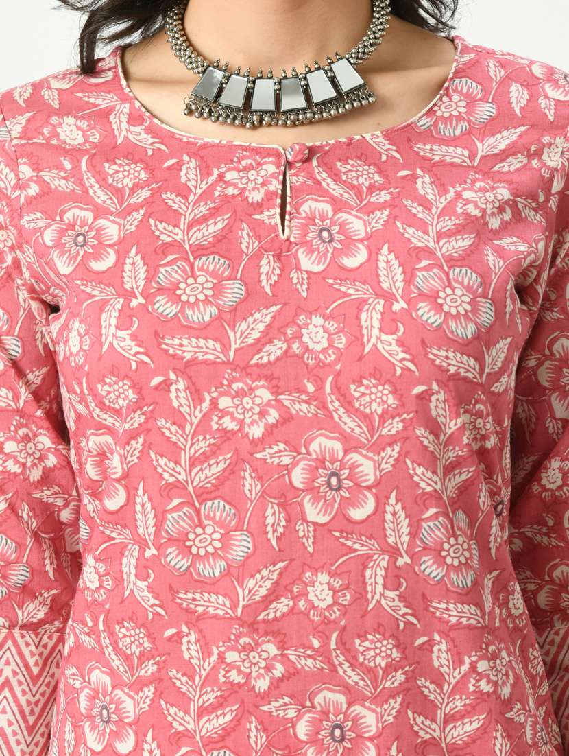 pink kurta pant set with dupatta - 20410452 -  Standard Image - 4