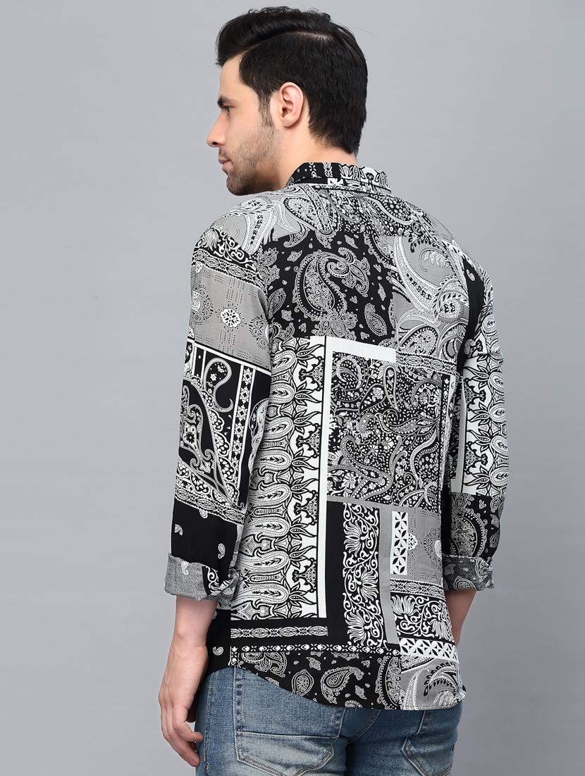 black cotton casual shirt - 20410677 - Standard Image - 4