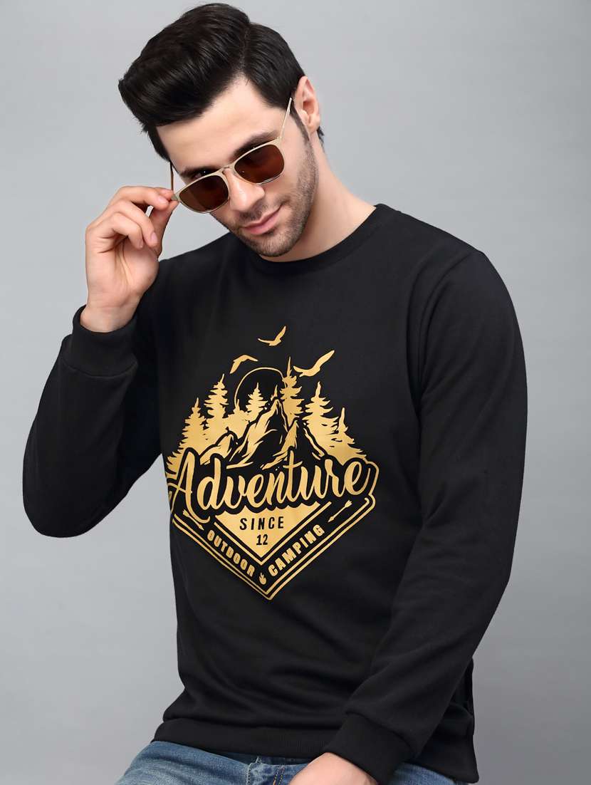 men front print crew neck sweatshirt - 20410849 -  Standard Image - 1