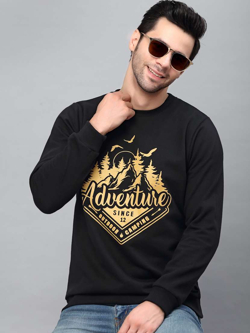 men front print crew neck sweatshirt - 20410849 -  Standard Image - 4