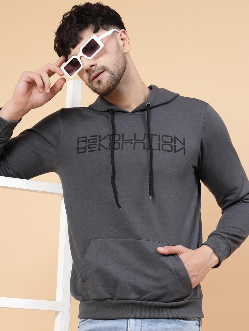 men long sleeved chest print sweatshirt - 20410857 - Standard Image - 1