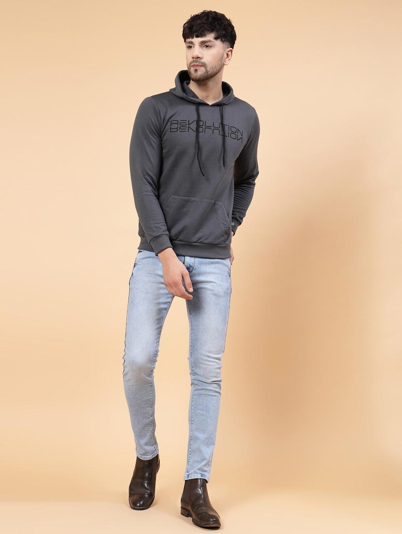 men long sleeved chest print sweatshirt - 20410857 - Standard Image - 6