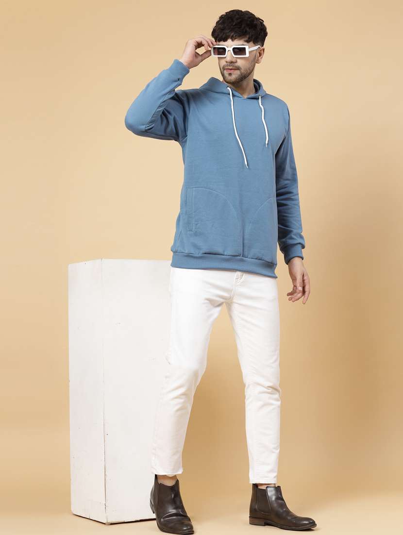 men long sleeved solid sweatshirt - 20410887 - Standard Image - 6