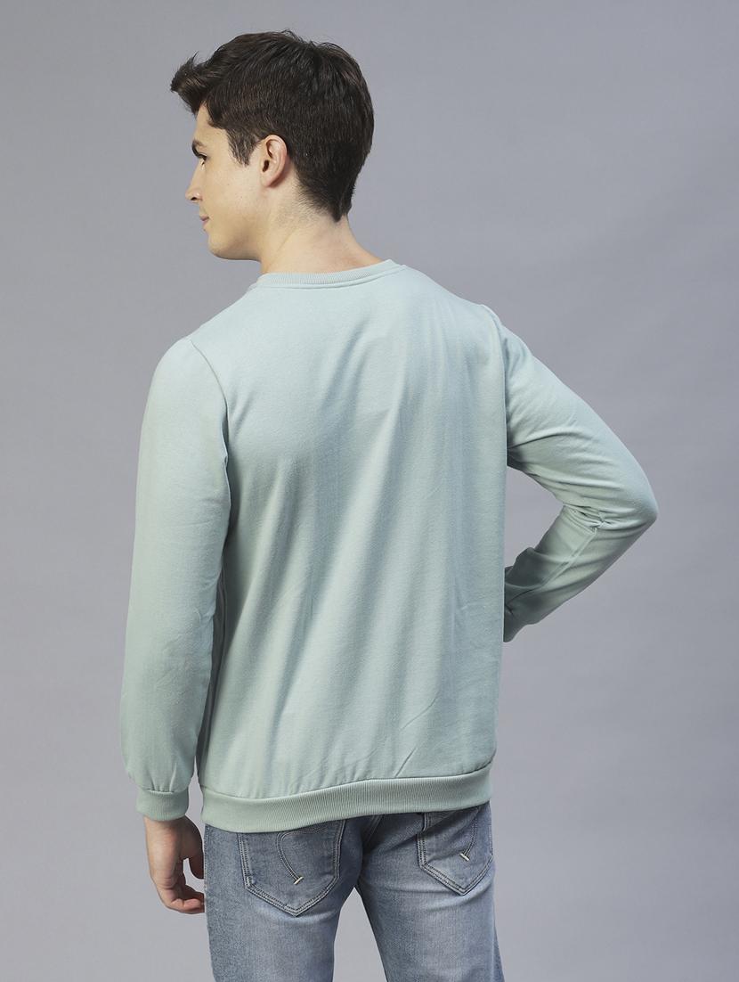 men long sleeved chest print sweatshirt - 20410896 - Standard Image - 4