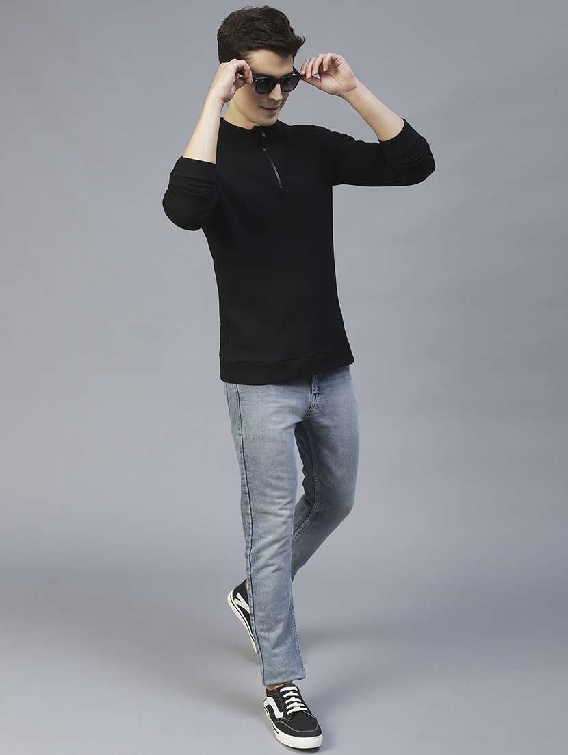 men long sleeved solid sweatshirt - 20410932 - Standard Image - 6