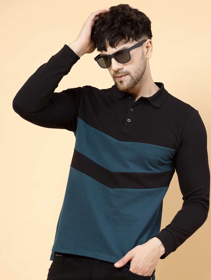 men color block polo t-shirt - 20410936 - Standard Image - 4