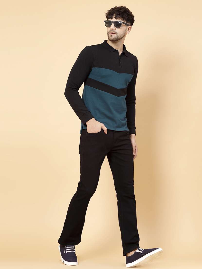 Men Color Block Polo T Shirt