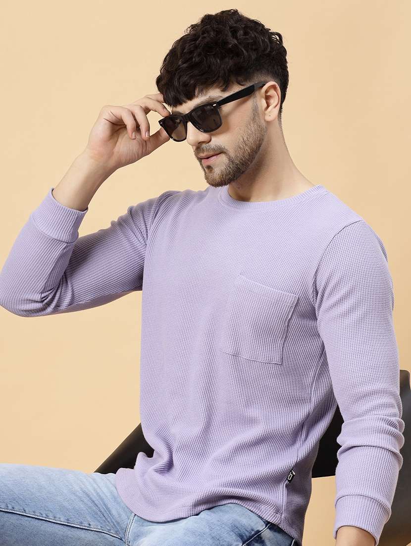men long sleeved solid sweatshirt - 20410950 - Standard Image - 4