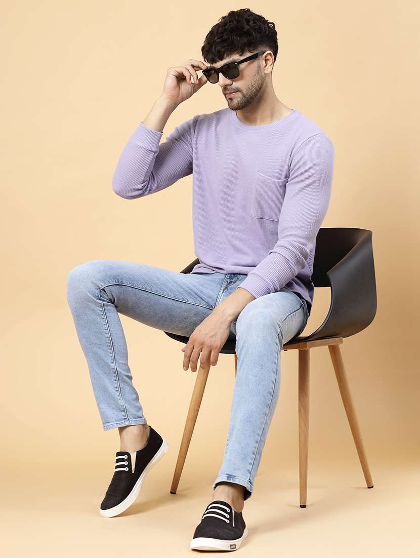 men long sleeved solid sweatshirt - 20410950 - Standard Image - 6