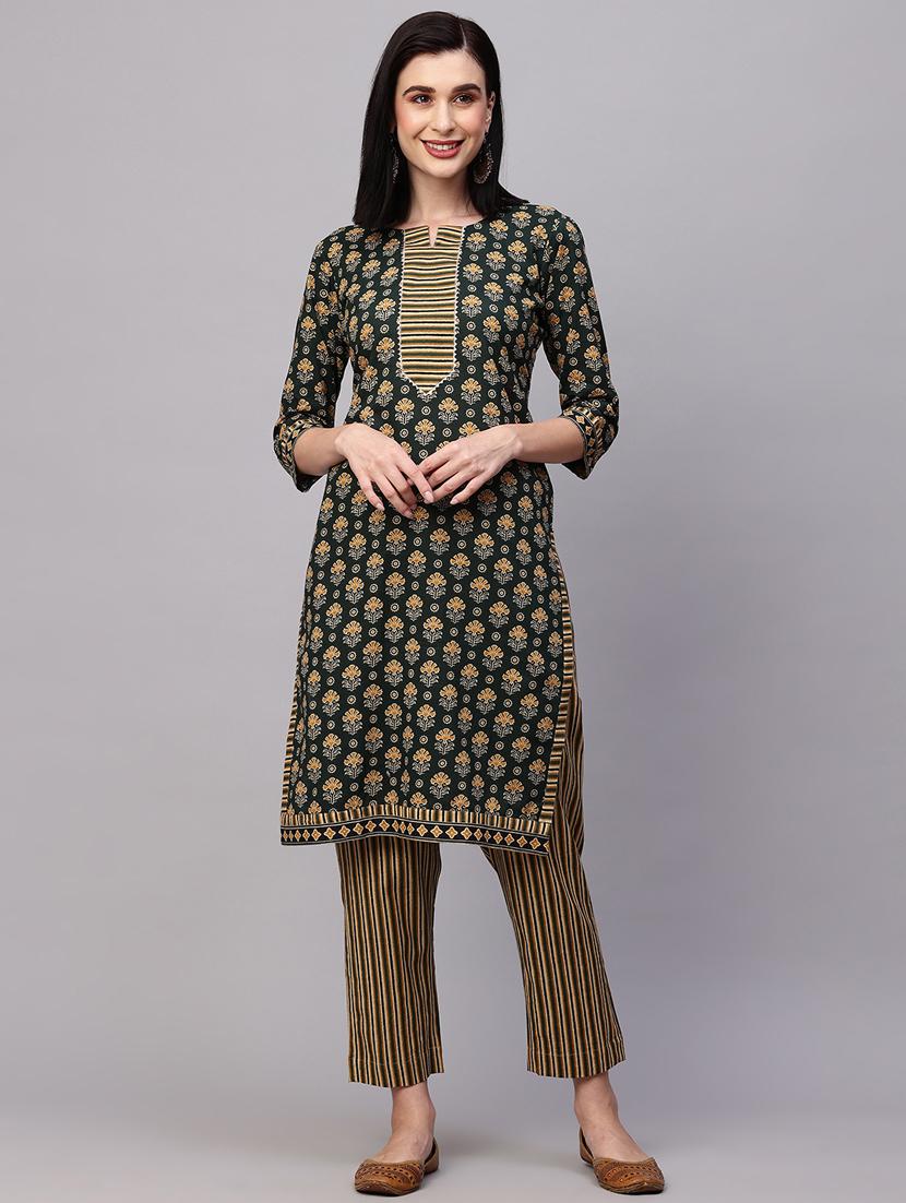 floral kurta pant set - 20410971 - Standard Image - 1