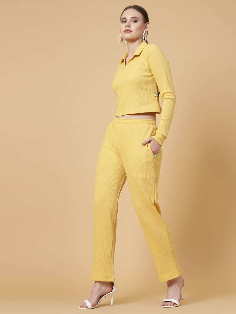 women solid co-ords set - 20411049 -  Standard Image - 4