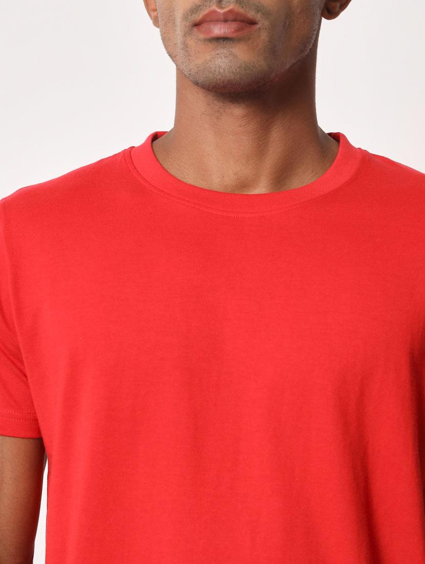 red cotton blend regular tshirt - 20411438 - Standard Image - 4