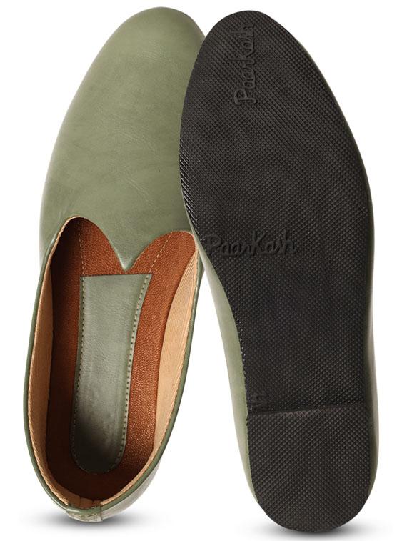 olive green slip on juti - 20411596 -  Standard Image - 1