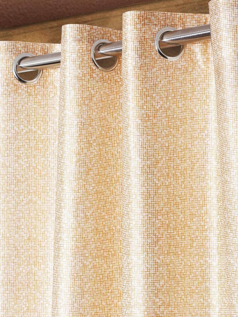 home sizzler 2 pieces digital print eyelet polyester door curtains - 7 feet, maroon - 20412602 - Standard Image - 1