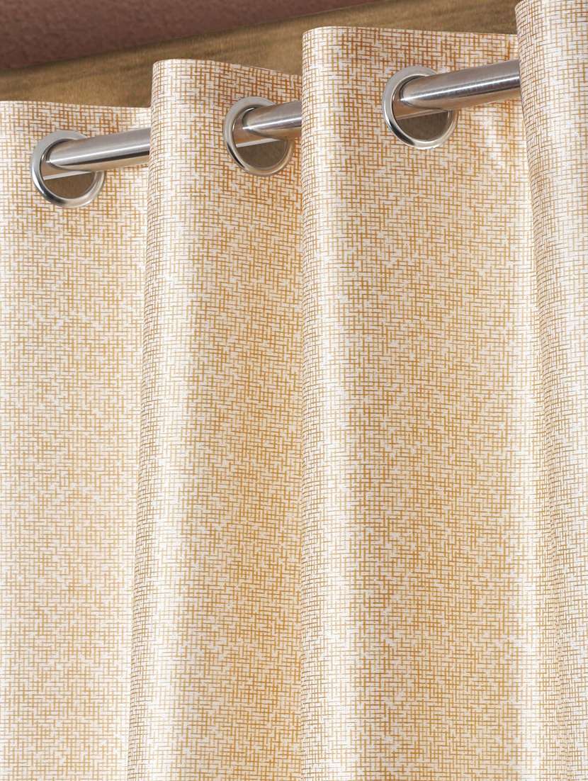 home sizzler 2 pieces digital print eyelet polyester door curtains - 7 feet, blue - 20412604 - Standard Image - 1