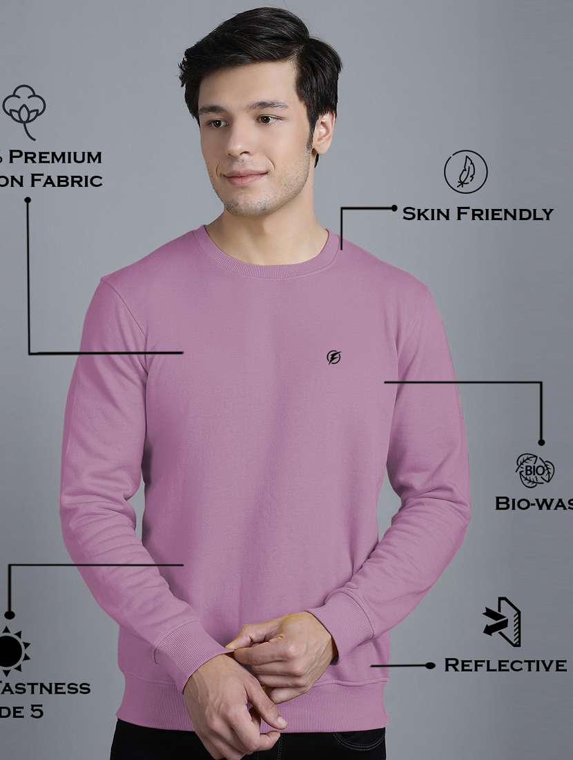 mens plain sweatshirt - 20413540 -  Standard Image - 4
