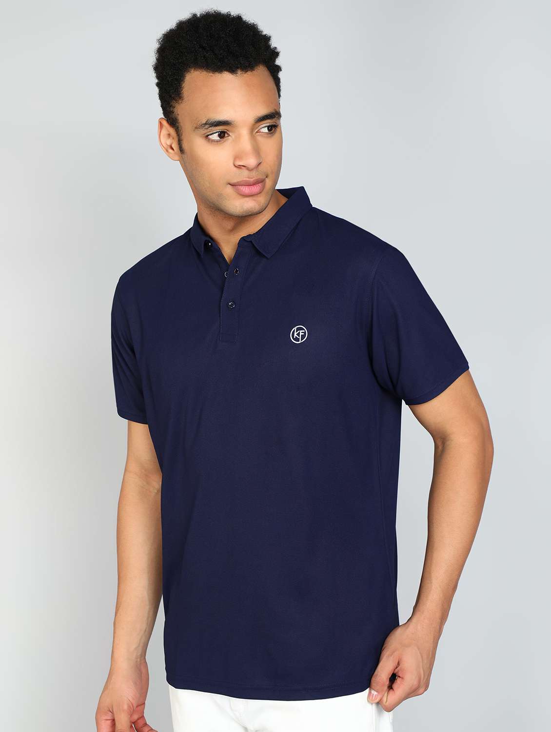 men solid cotton polo t-shirt - 20413925 -  Standard Image - 1