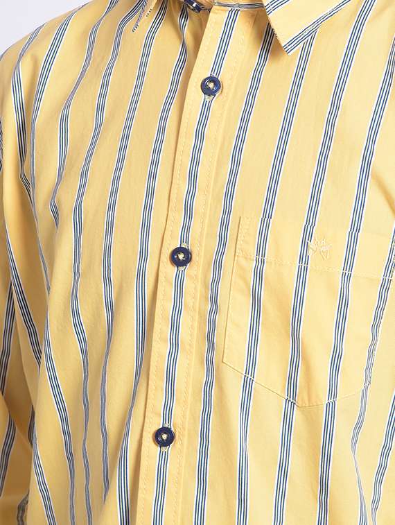 boys lemon sherbet colored striped cotton shirt - 20416513 -  Standard Image - 4