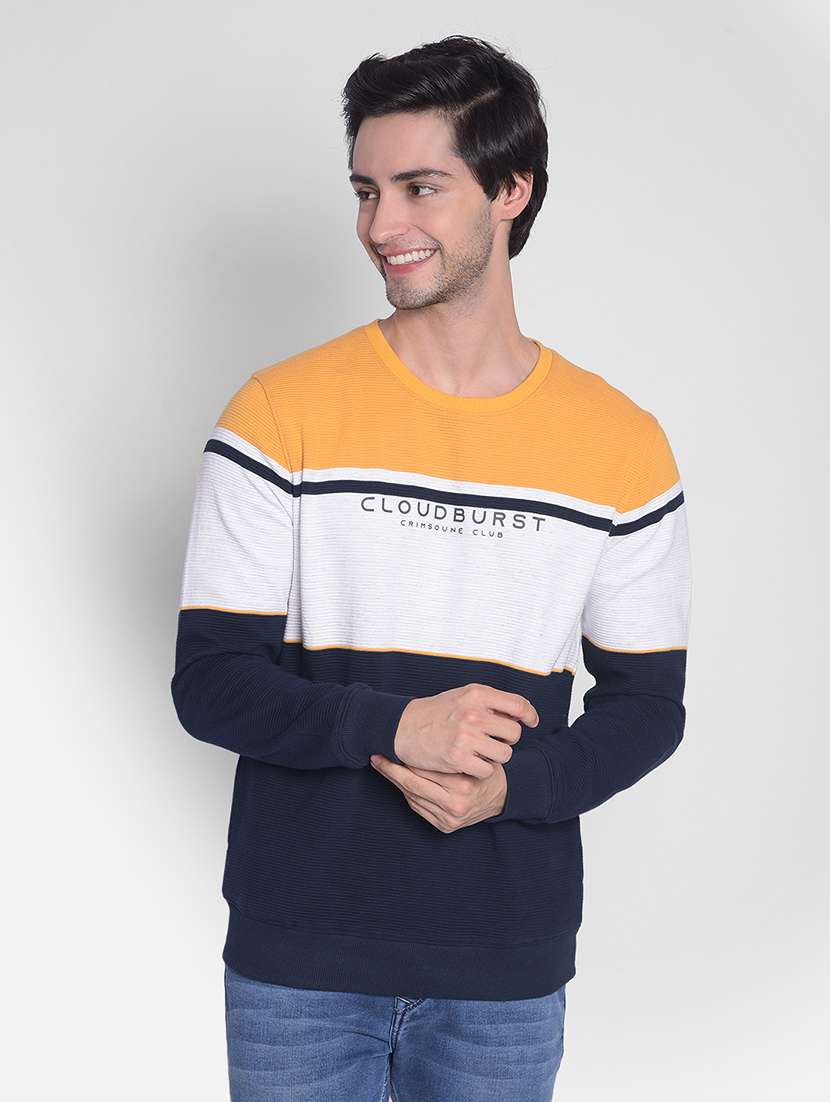 mens color block sweatshirt