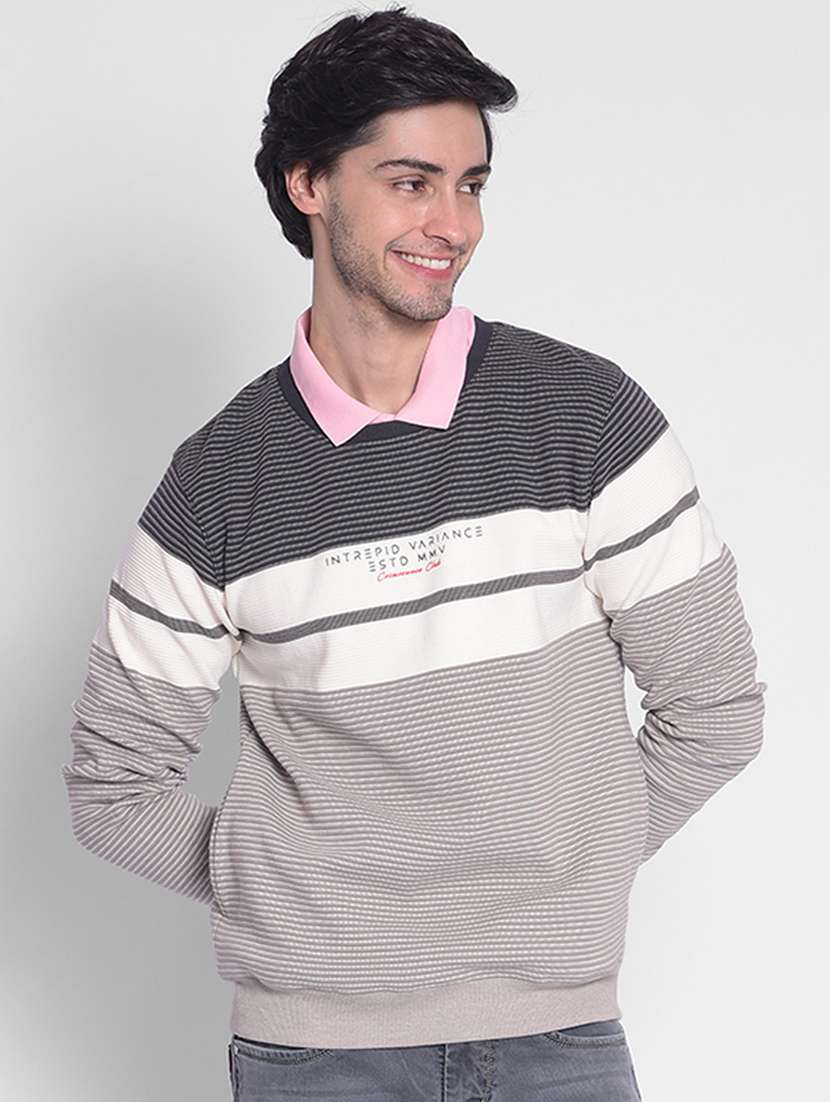 mens striped sweatshirt