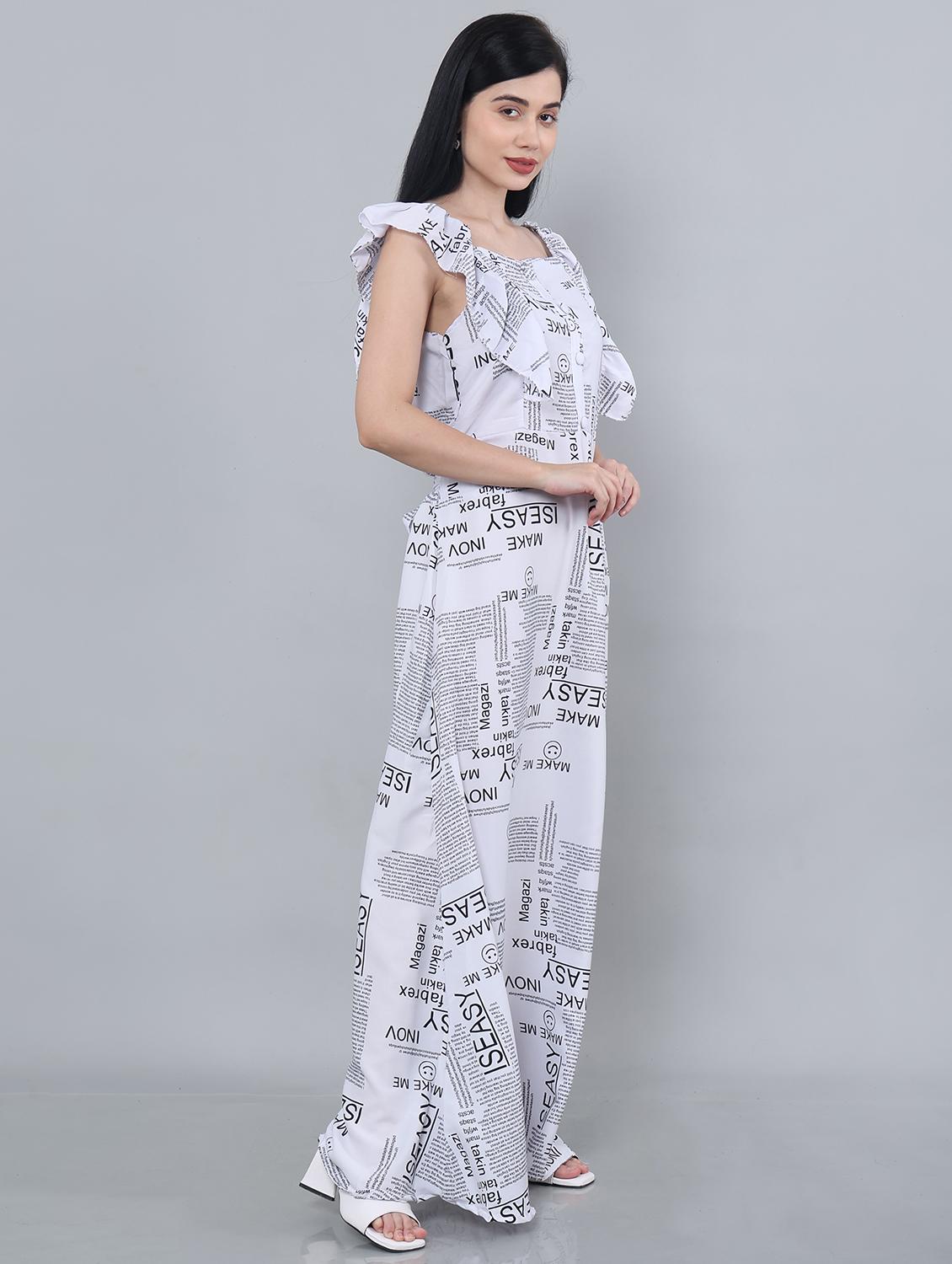 white typographic maxi dress - 20417063 - Standard Image - 1