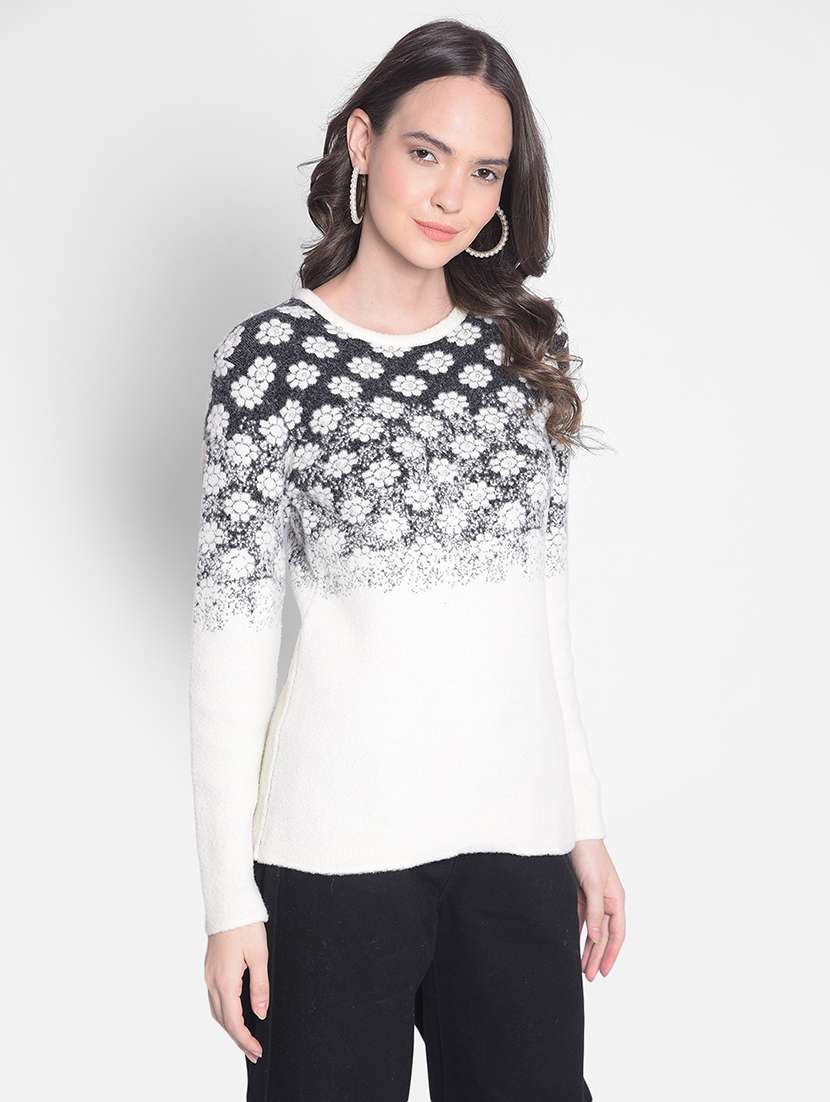 women's pearl embellished multi-colored pullover - 20417260 -  Standard Image - 1