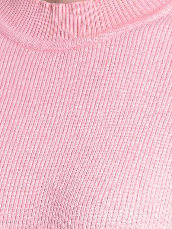 pink self designed long sleeves pullover - 20417265 -  Standard Image - 4