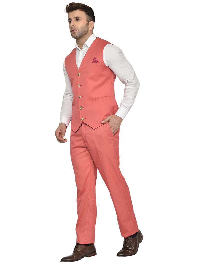 coral solid 2-piece suit set - 20417353 -  Standard Image - 1