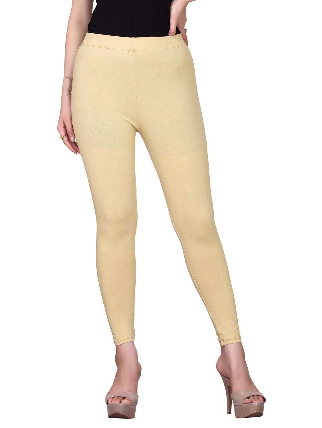 women beige solid legging - 20417537 - Zoom Image - 0