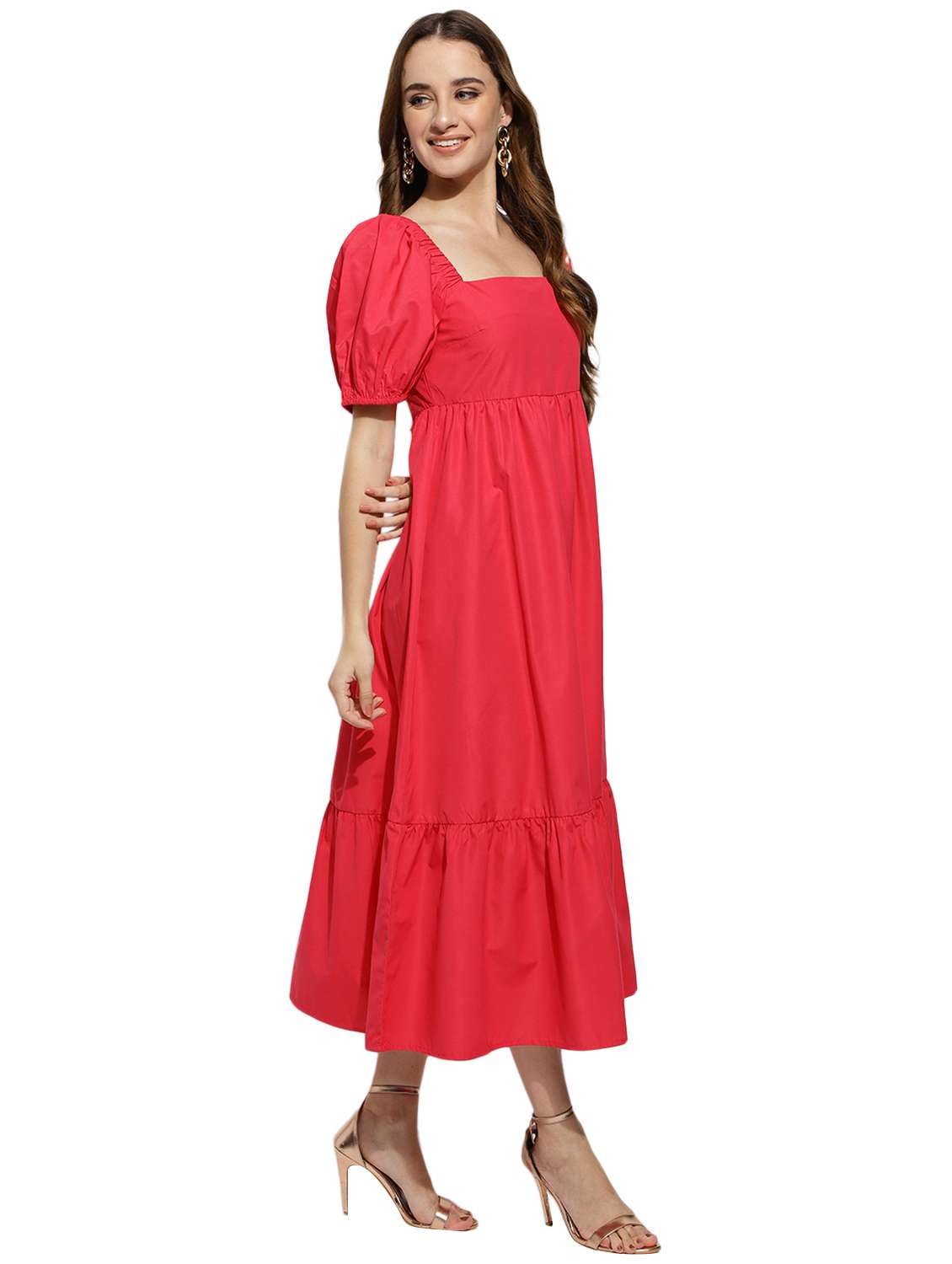red solid maxi dress - 20418736 -  Standard Image - 1