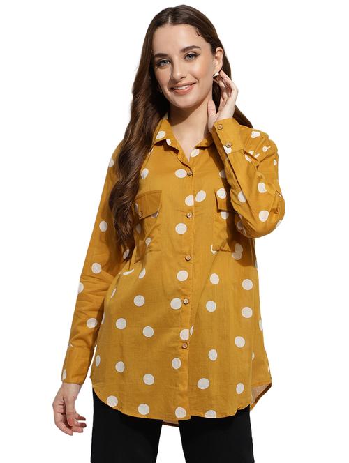 bronze polka dots regular shirt - 20418758 -  Standard Image - 0