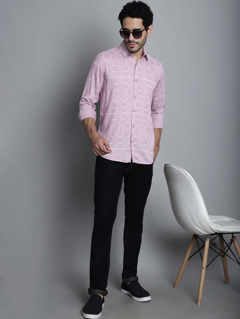 men's geomatric printed casual shirts - 20418794 -  Standard Image - 4