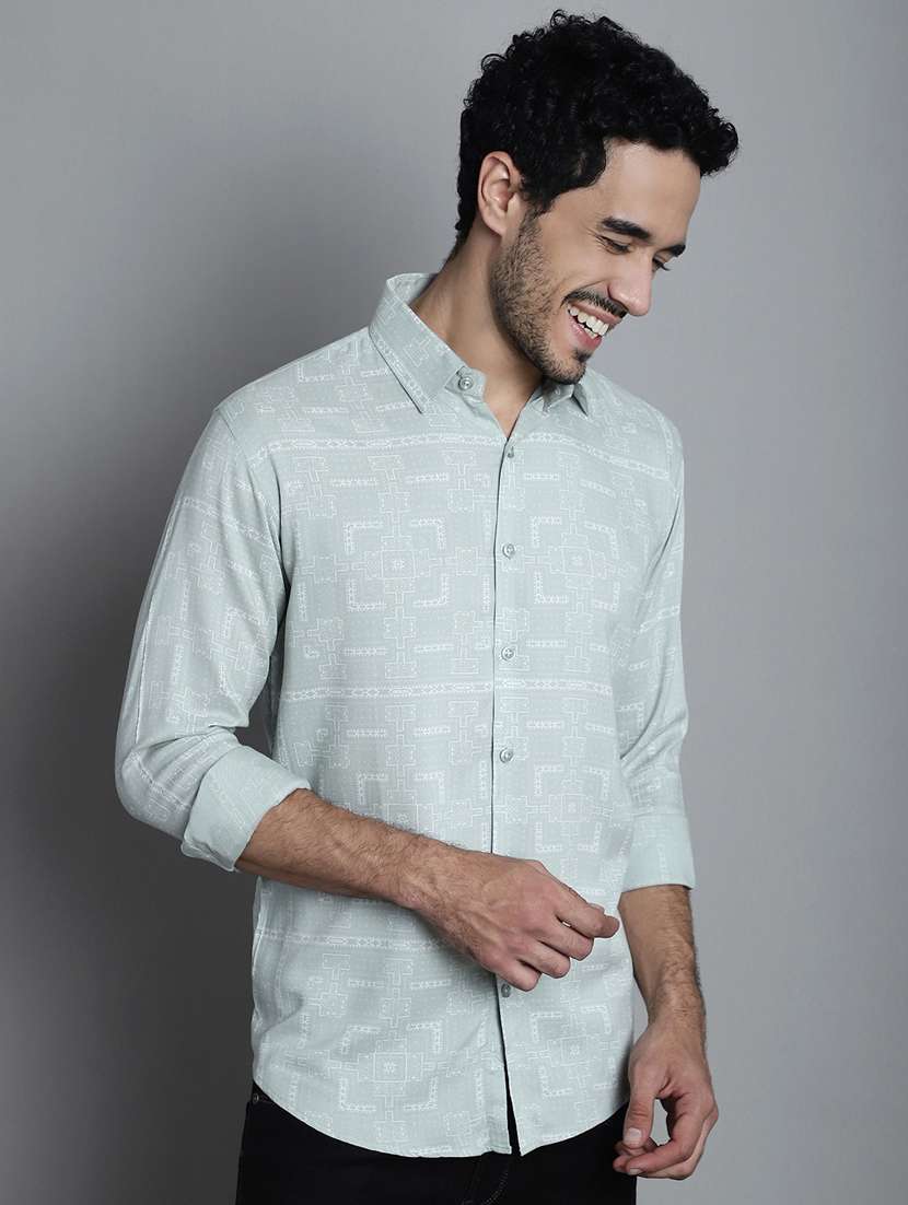 men's geomatric printed casual shirts - 20418795 -  Standard Image - 1