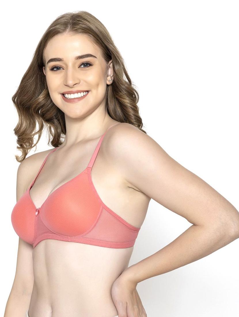 orange solid full coverage regular bra - 20418811 - Standard Image - 1