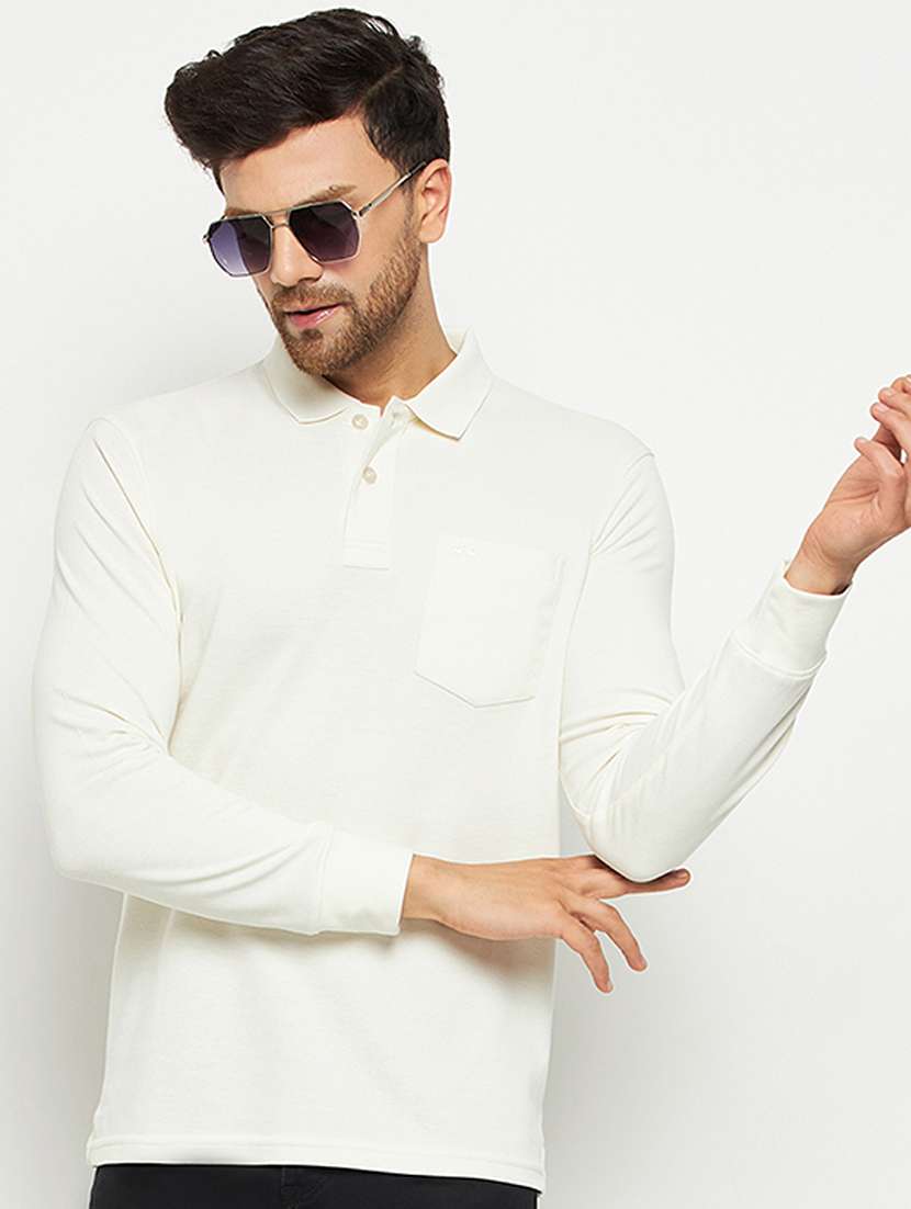 men solids polo neck t-shirts - 20418921 - Zoom Image - 0