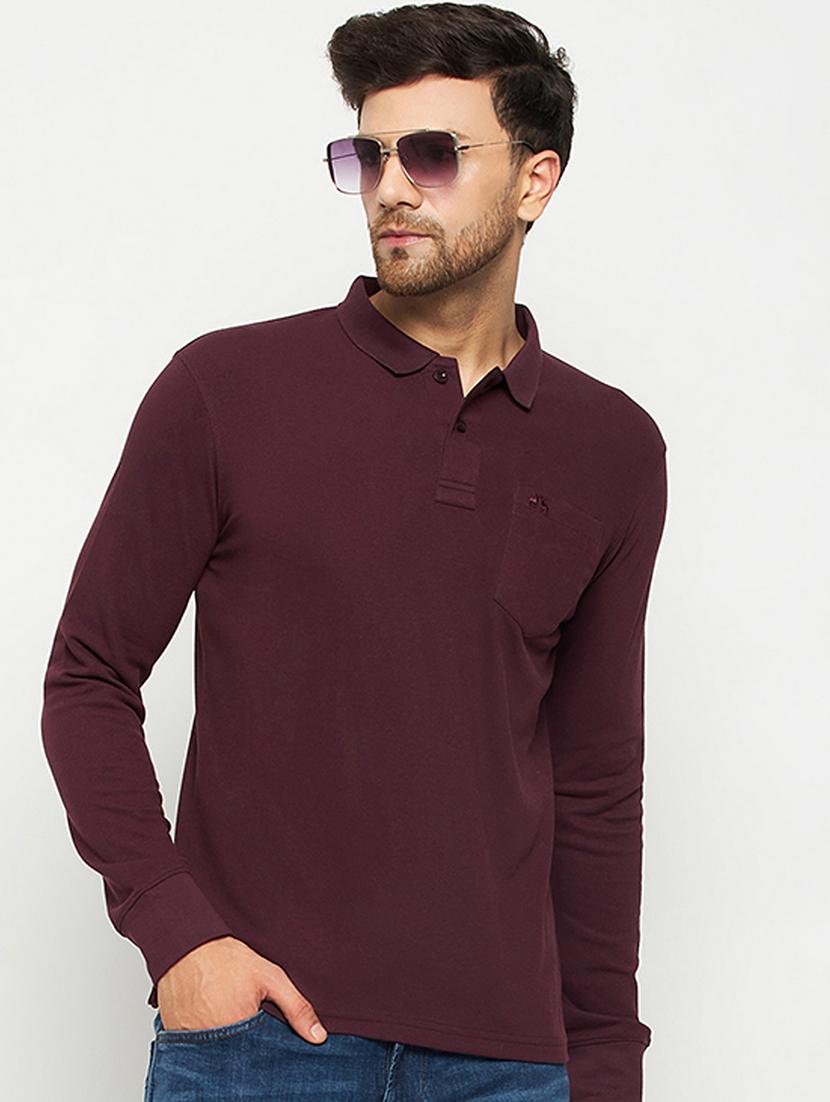 solid long sleeves polo t-shirt