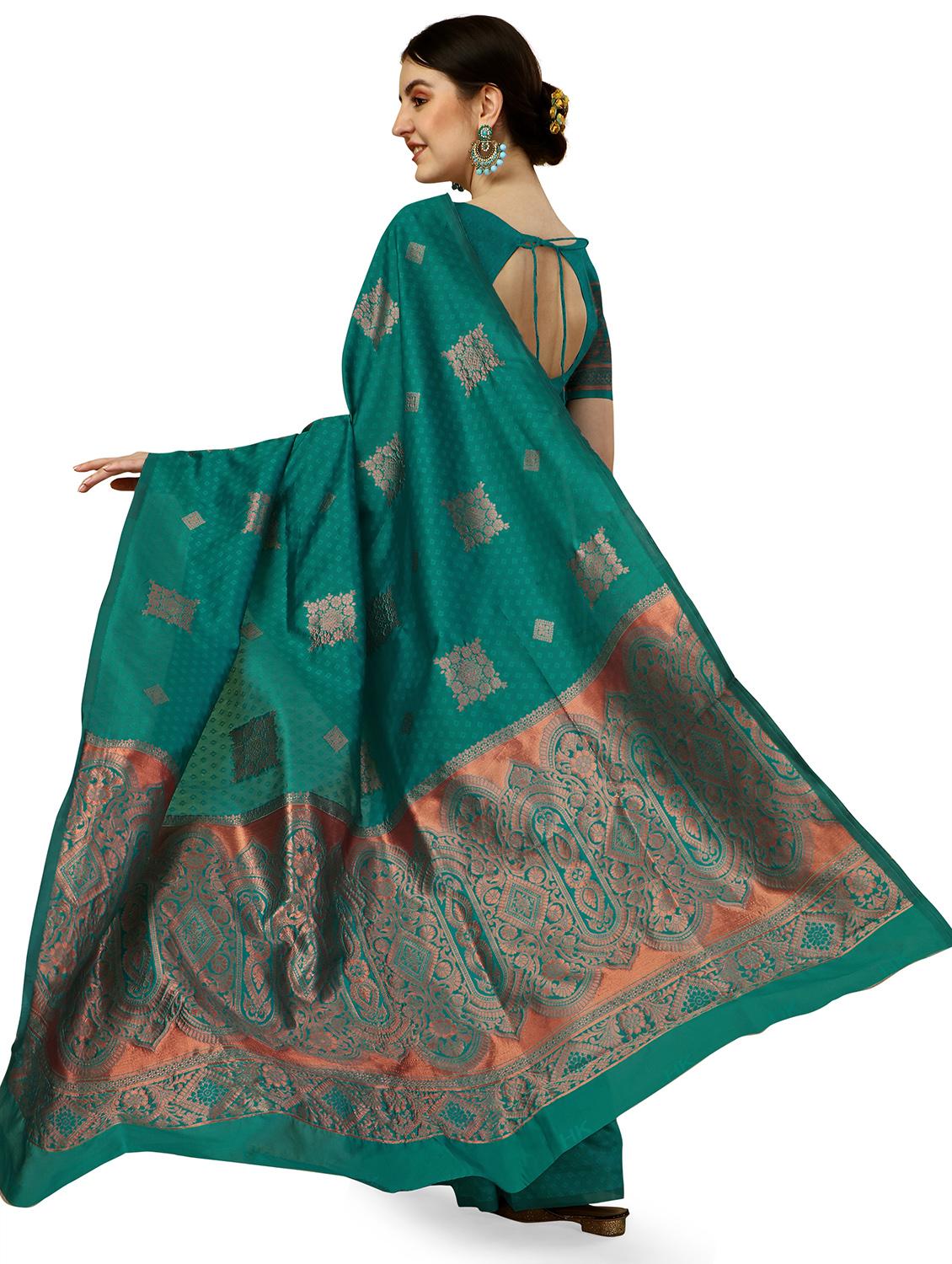 women's banarasi saree with blouse - 20418930 - Standard Image - 1