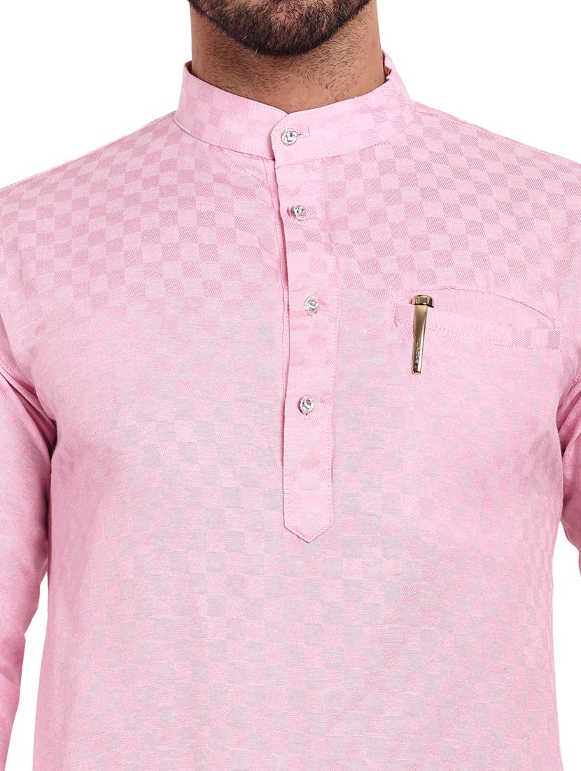 men self design cotton short kurta - 20418931 - Standard Image - 4