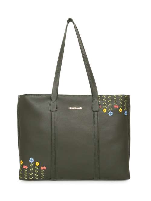women leatherette embroidered tote bag - 20418952 -  Standard Image - 0
