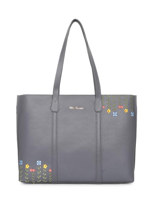 women leatherette embroidered tote bag - 20418953 - Standard Image - 0