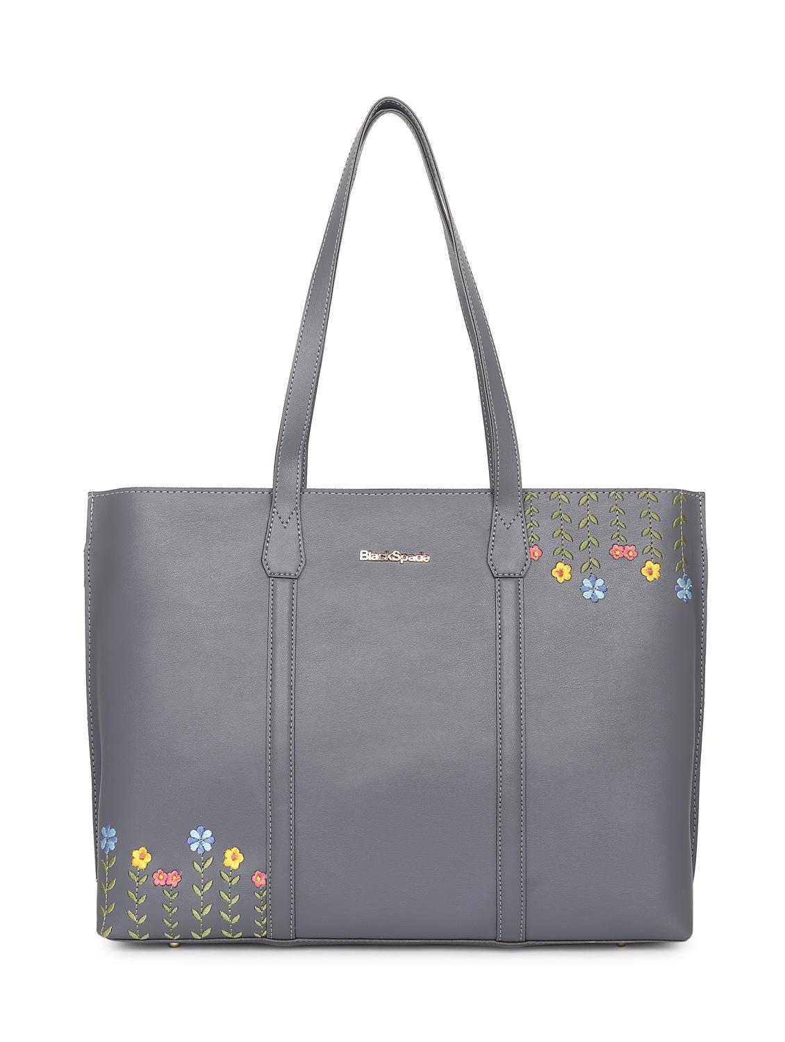 women leatherette embroidered tote bag - 20418953 - Zoom Image - 0
