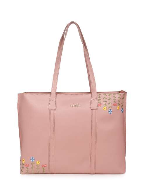 women leatherette embroidered tote bag - 20418954 -  Standard Image - 0