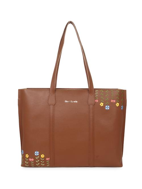 women leatherette embroidered tote bag - 20418955 - Standard Image - 0