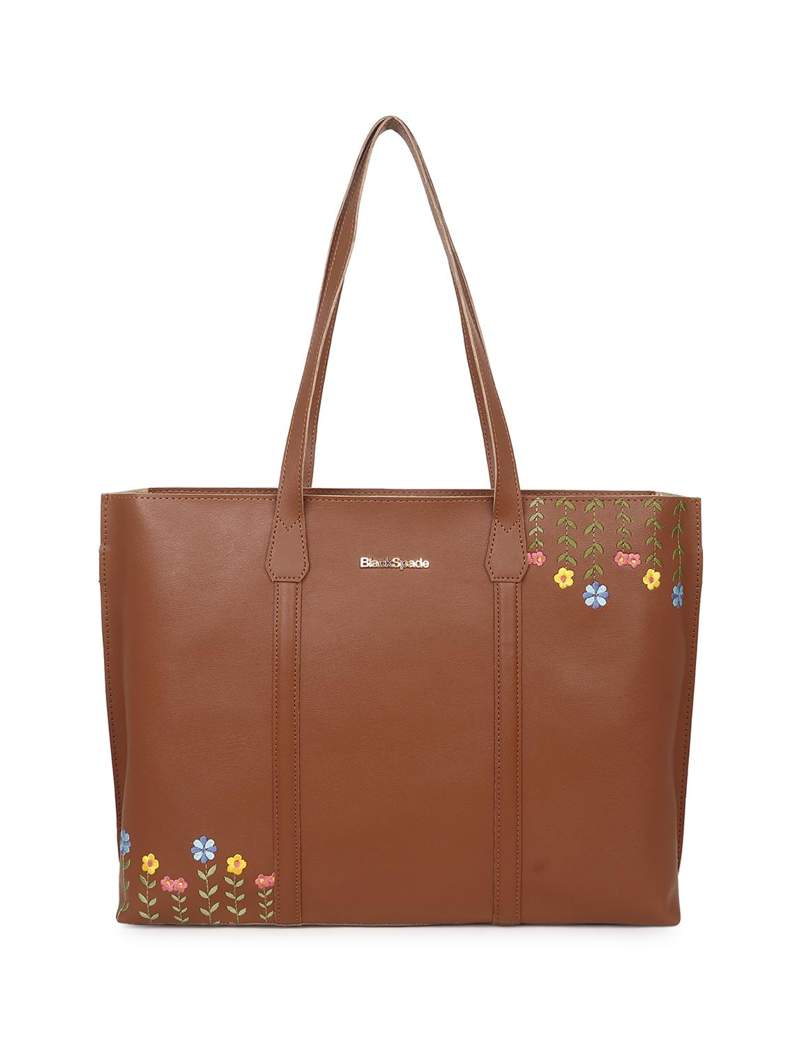 women leatherette embroidered tote bag - 20418955 - Zoom Image - 0