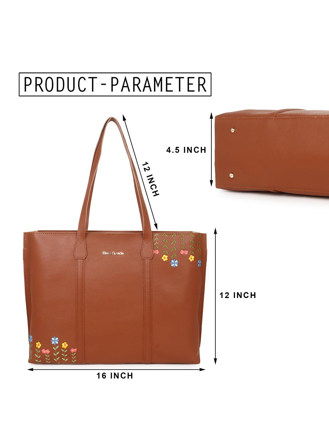 women leatherette embroidered tote bag - 20418955 - Standard Image - 4
