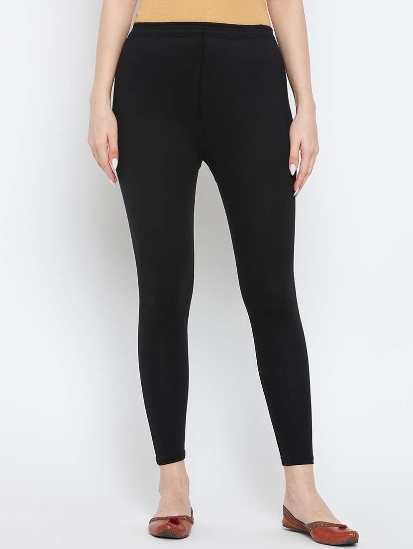 women pack of 2 solid leggings - 20418968 -  Standard Image - 1