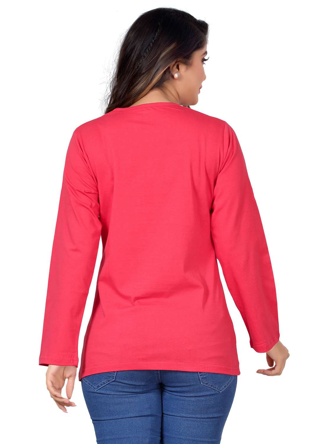 women's placement print round neck t-shirt - 20419666 -  Standard Image - 4