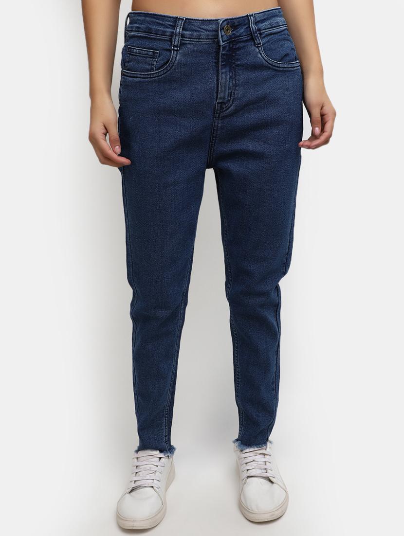 women dark blue denim jean - 20419936 -  Standard Image - 1