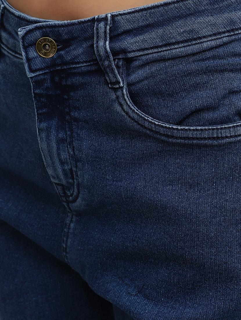 women dark blue denim jean - 20419936 - Standard Image - 4