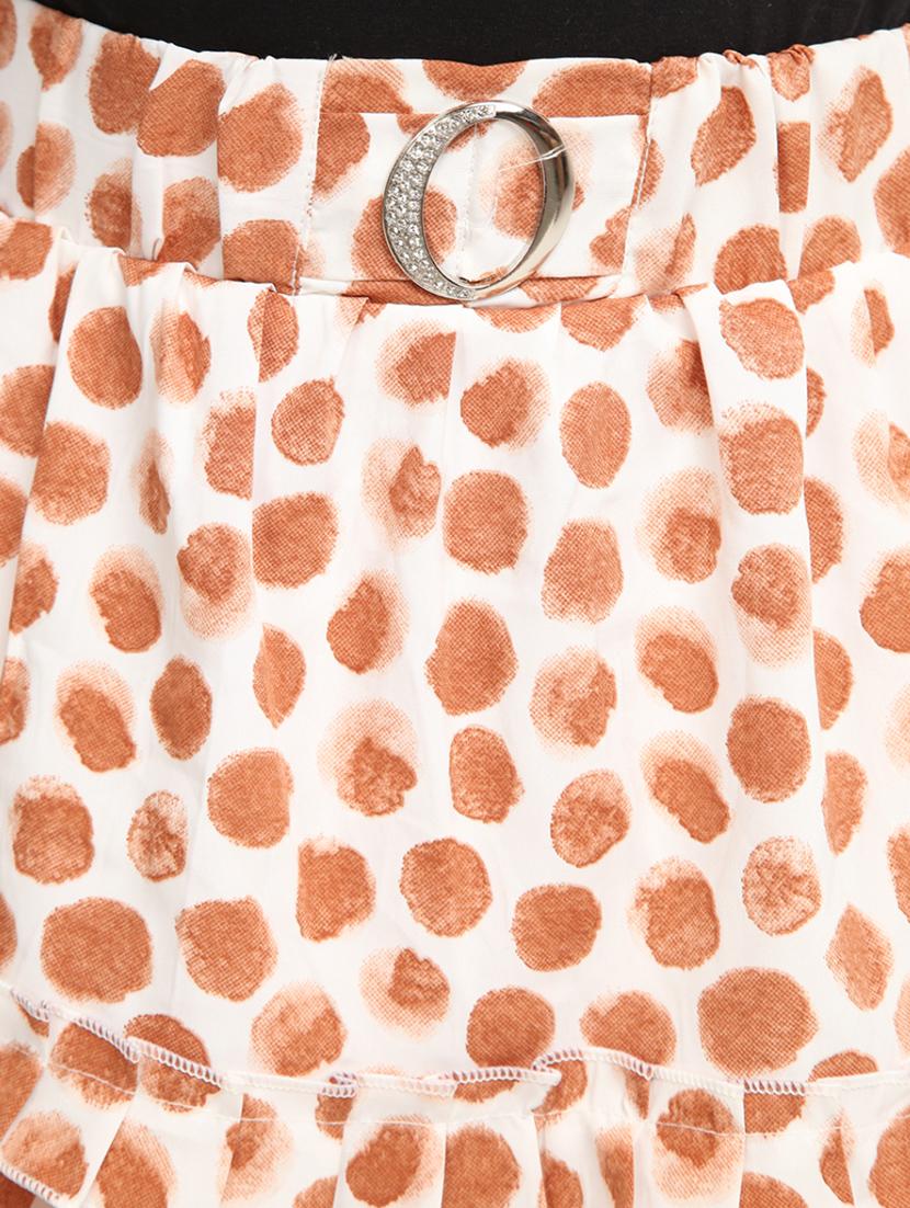 white polka dots flared skirt - 20420948 - Standard Image - 4